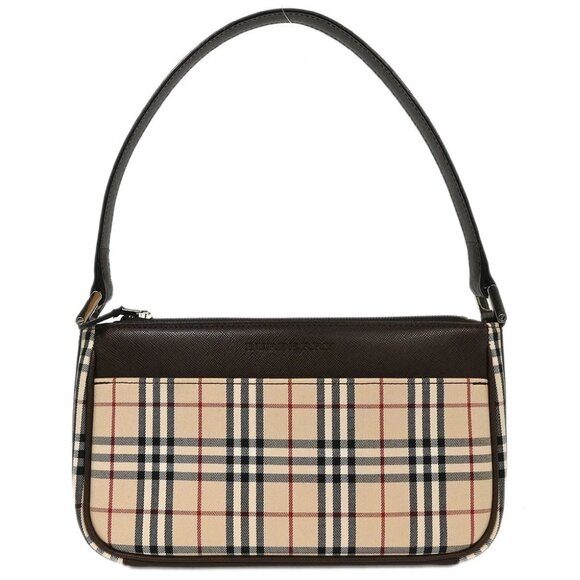 Burberry Beige Brown Burberry Check Handbag - Picture 1 of 10